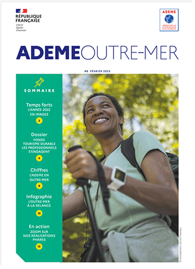 Couverture du magazine ADEME Outre-Mer du mois de février 2023